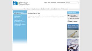 Piedmont Natural Gas | Online Services