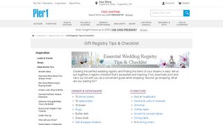 Gift Registry Tips & Checklist | Pier 1 Imports