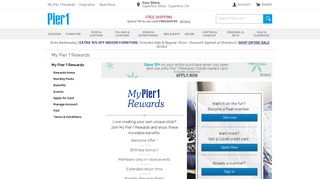 Rewards Card Offer | Pier 1 Imports