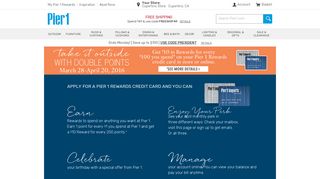 Pier 1 Rewards Card : Pier 1 Credit Card | Pier 1 Imports