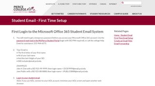 Student Email - First Time Setup | Pierce College District
