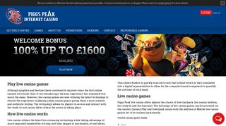 Piggs Peak live online casino