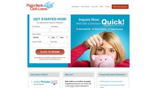 PiggyBankCashLoans.com | Your source for short term loan solutions.