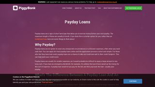 Payday Loans Online | Short Terms Lender | PiggyBank