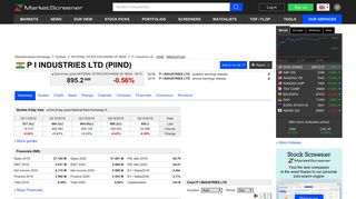 PIIND Stock Quote | P I Industries Ltd Stock Price (NSE:PIIND ...