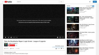 Pyke, the Bloodharbor Ripper | Login Screen - League of Legends ...
