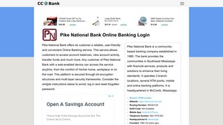 Pike National Bank Online Banking Login - CC Bank