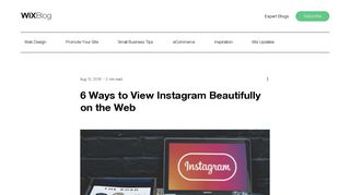 6 Ways to View Instagram Beautifully on the Web - Wix.com