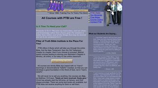 Free Bible Studies - Pillar of Truth Bible Institute