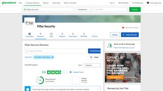 Pillar Security Reviews | Glassdoor