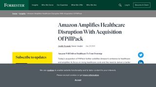 Amazon Amplifies Healthcare Disruption With Acquisition Of PillPack