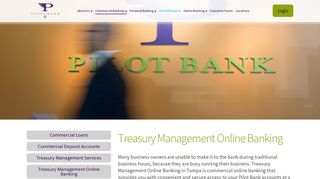 Treasury Management Online Banking | Pilot Bank of Tampa, FL