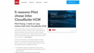 5 reasons Pilot chose CloudSuite HCM | Case Study | Infor