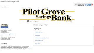 Pilot Grove Savings Bank | Financial Services