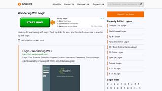 Wandering Wifi Login