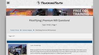 Pilot/Flying J Premium Wifi Questions! - Page 1 | TruckingTruth Forum