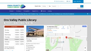 Oro Valley Public Library | Pima County Public Library