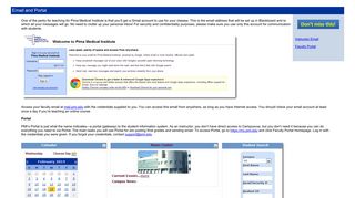 Email and Portal - Pima Medical Institute