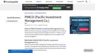 PIMCO (Pacific Investment Management Co.) - Investopedia