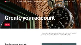 Set up your account - Pinterest Business