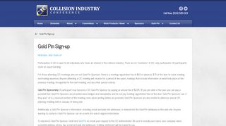 Gold Pin Sign-up | Collision Industry Conference