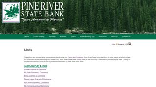 Links - Pine River State Bank