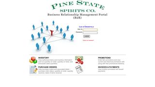Pine State Spirits :: B2B Portal ~ Login Page - Pine State Trading