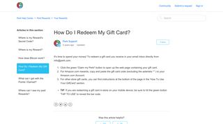 How Do I Redeem My Gift Card? – Perk Help Center