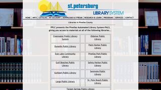 St. Petersburg Library System - Pinellas County Libraries