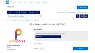 Pine Perks e- Gift Voucher INR 1000 Purchase Gift Card | Membership ...