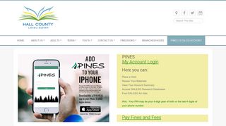 PINES Catalog/Account - the Hall County Library System