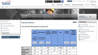 Options to pay your bill - Cleco