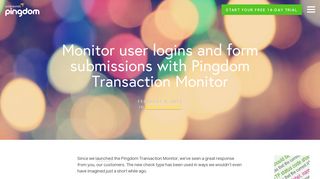 Monitor user logins and form submissions with Pingdom Transaction ...