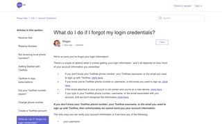 What do I do if I forgot my login credentials? – Pinger help