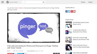 Free calls and texting for iPhone and iPod touch on Pinger Textfree ...