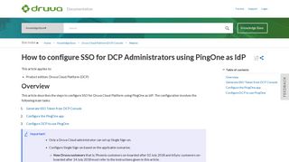 How to configure SSO for DCP Administrators using PingOne as IdP ...