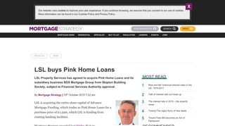 LSL buys Pink Home Loans - Mortgage Strategy