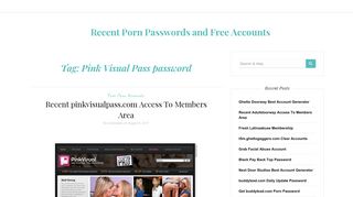 Pink Visual Pass password – Recent Porn Passwords and Free ...