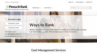 Cash Management Services | Pinnacle Bank