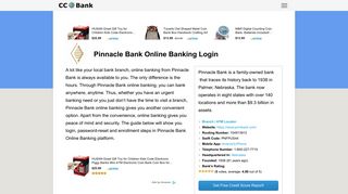 Pinnacle Bank Online Banking Login - CC Bank