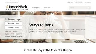 Online Bill Pay | Pinnacle Bank