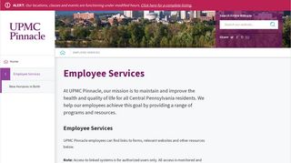 Employee Services | UPMC Pinnacle