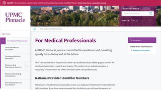 For Medical Professionals | UPMC Pinnacle