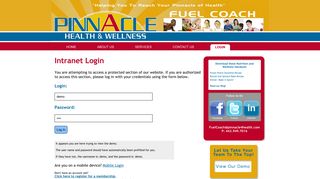 Intranet Login - Pinnacle Health & Wellness, Inc.