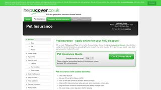 Pet Insurance Lifetime Cover | helpucover