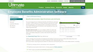 Employee Benefits Administration Software | UltiPro®