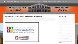 Volusia Instructional Management System - University High School
