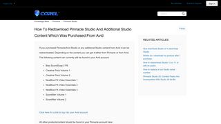 How to redownload Pinnacle Studio and additional Studio content ...