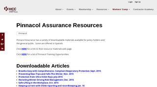 Pinnacol Assurance Resources | HCC