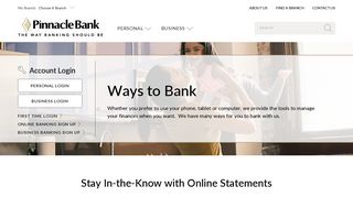 Online Statements | Pinnacle Bank